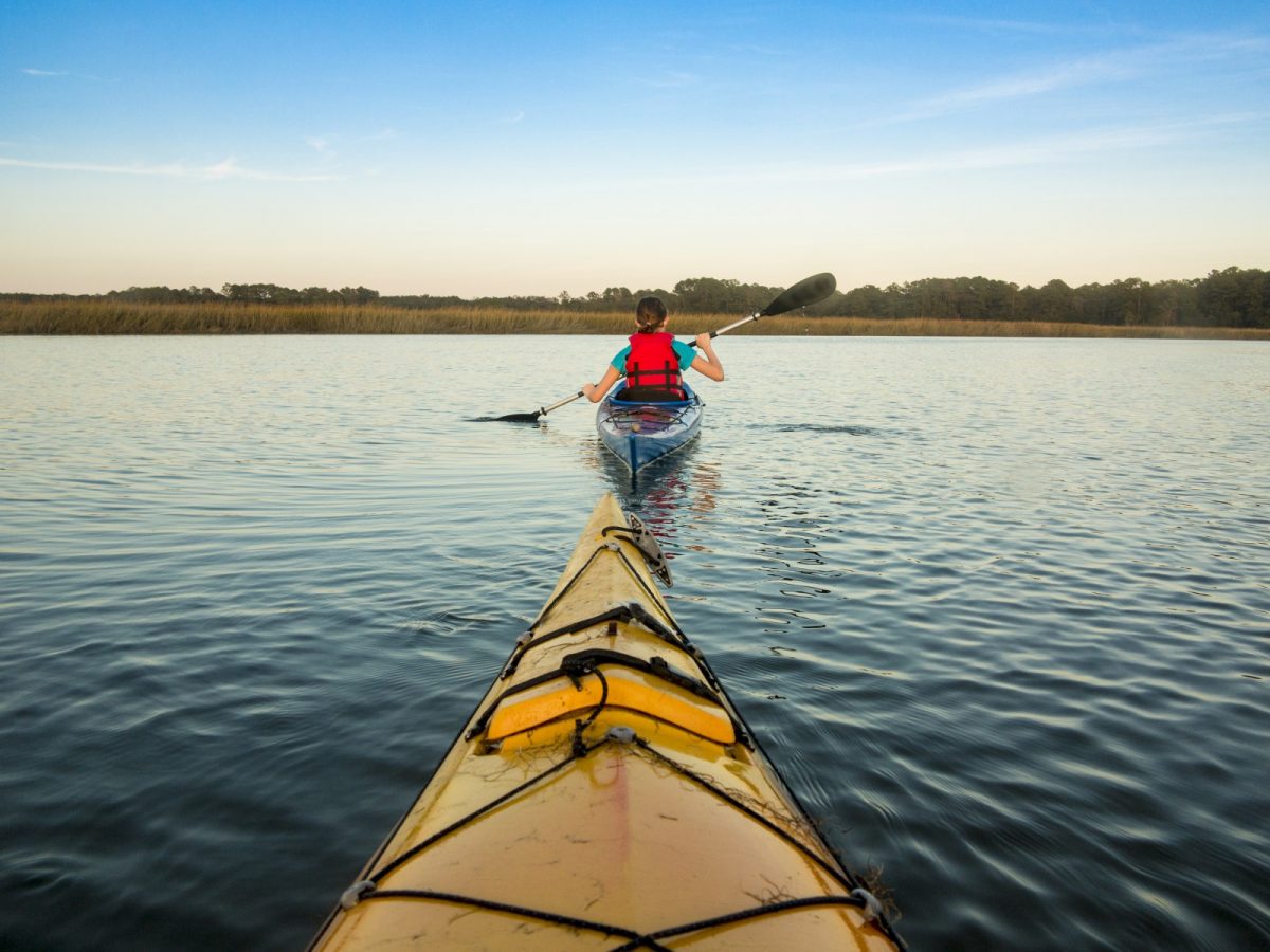kayaking on serene waters
