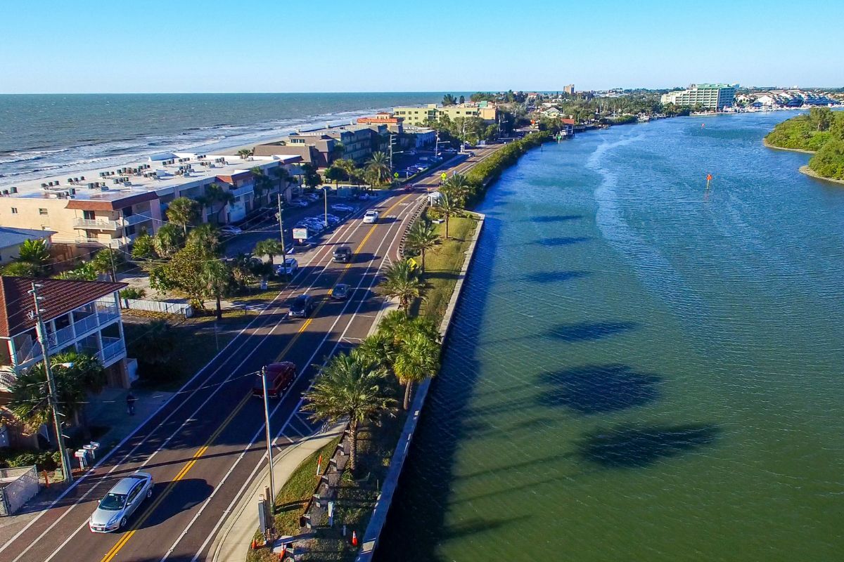 aerial of indian shores