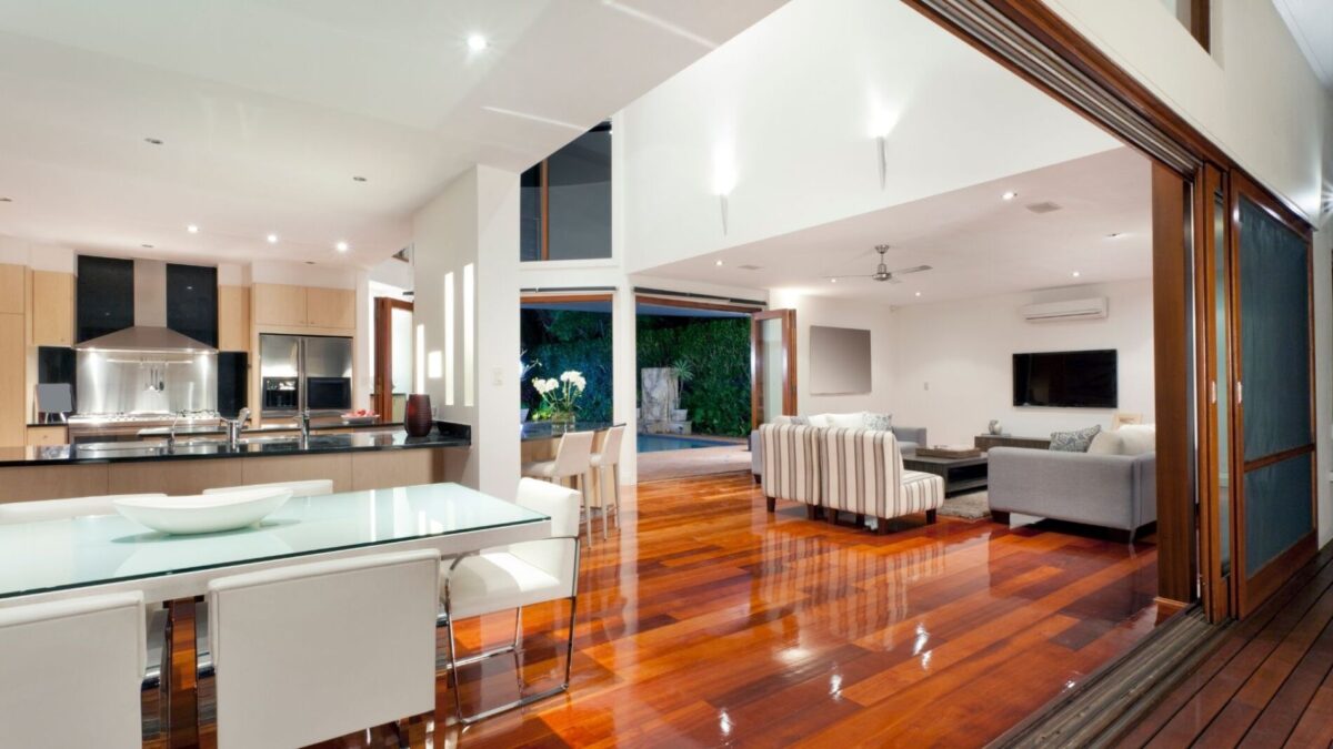 A decluttered home staged and ready for sale 