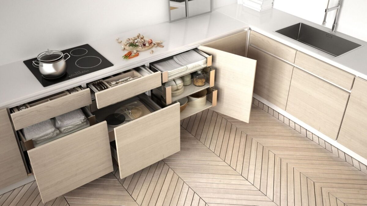Plenty of storage in the kitchen of this staged home for sale